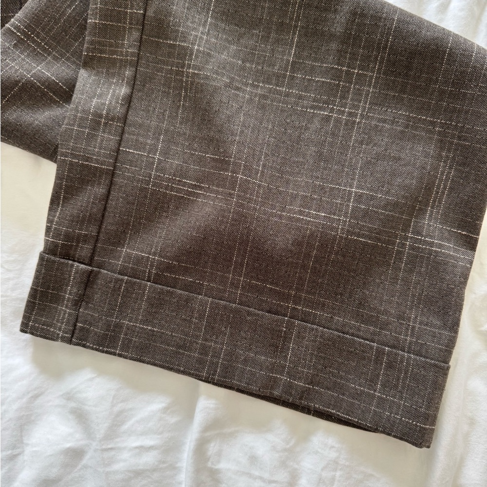New York & Company Brown Plaid Trousers - Picture 4 of 8